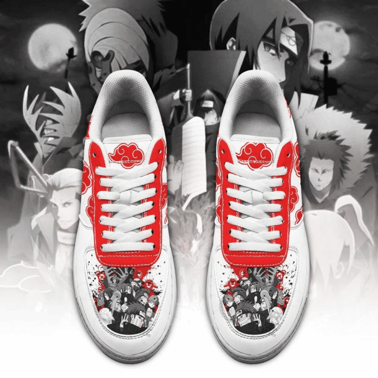 Baskets Air Force 1 Akatsuki – Version blanche – Baskets Naruto
