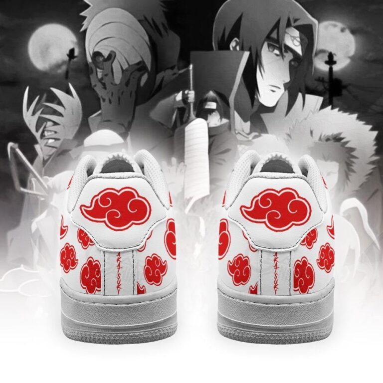 Baskets Air Force 1 Akatsuki – Version blanche – Baskets Naruto