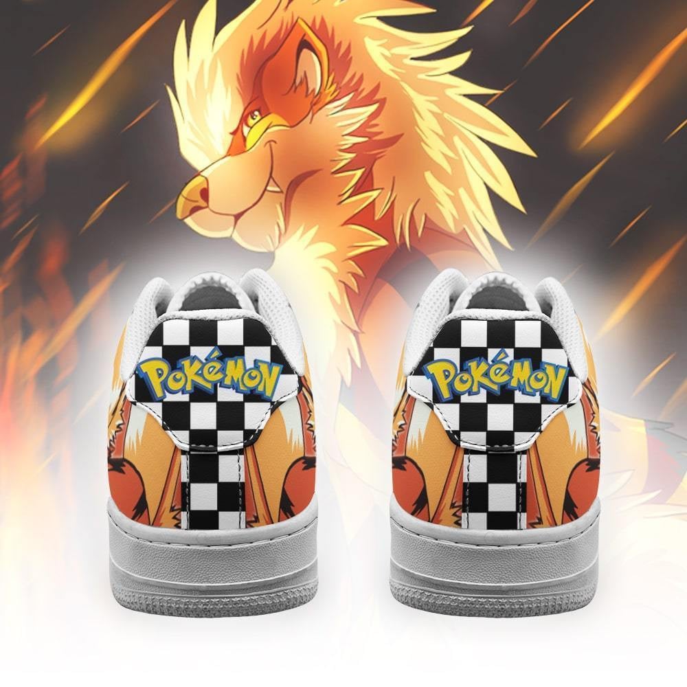 Baskets Anime Poke Arcanine en Cuir Chaussures Basses Unisexes Anime Manga