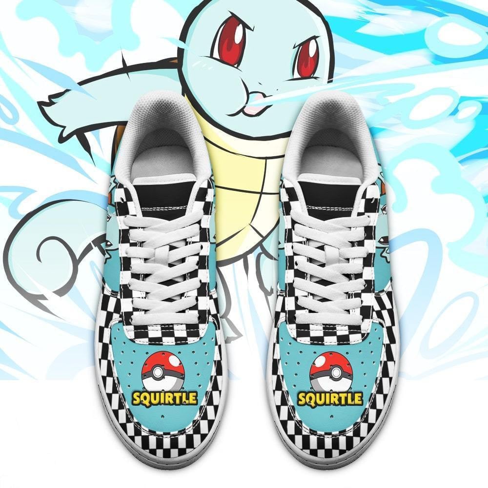 Baskets Anime Poke Squirtle en Cuir Chaussures Basses Unisexes Anime Manga