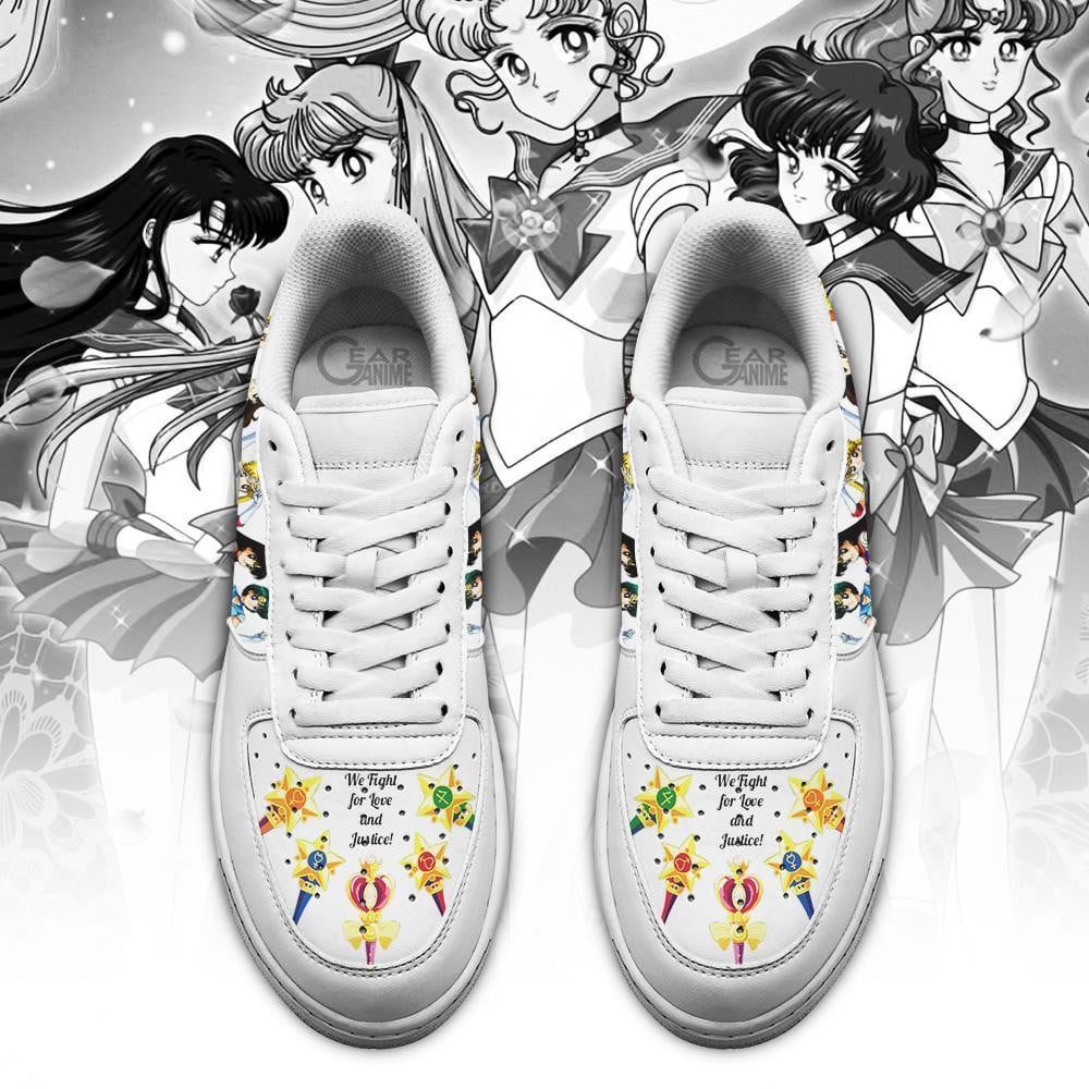 Baskets Anime Sailor en Cuir Chaussures Basses Unisexes Anime Manga