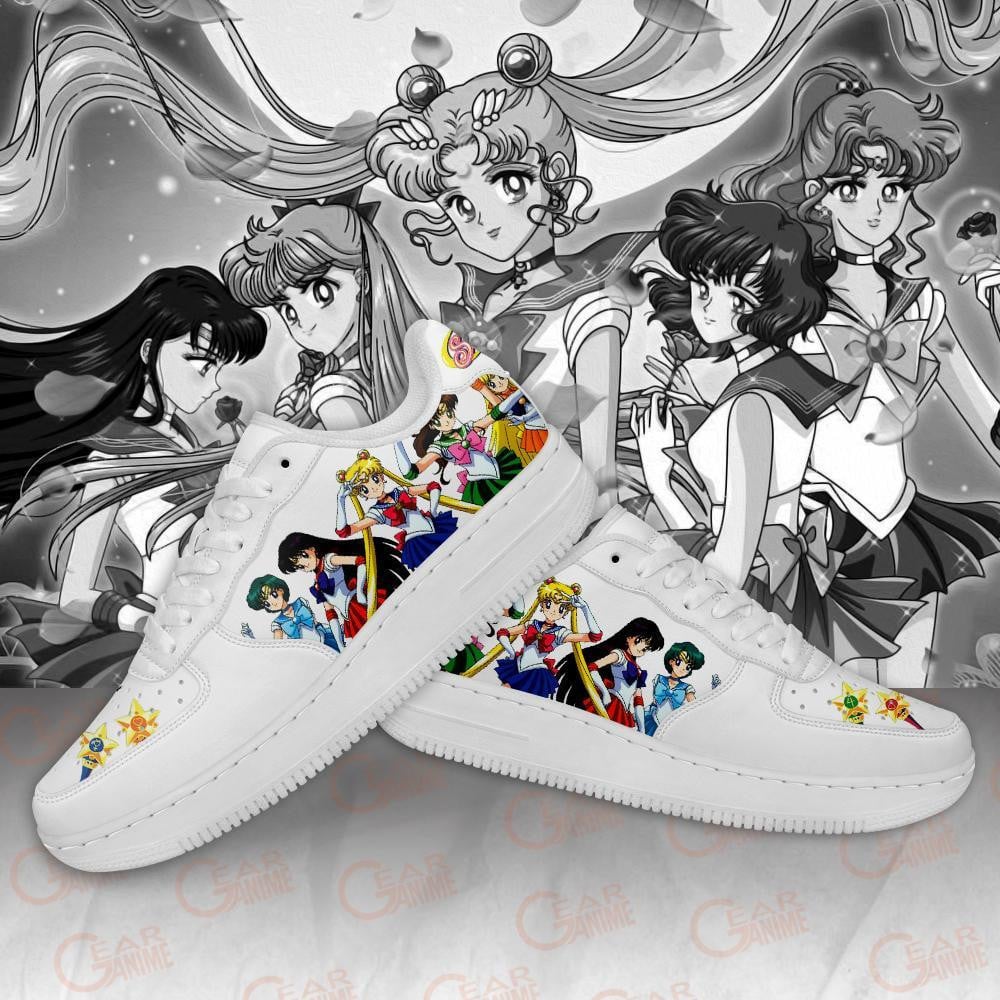 Baskets Anime Sailor en Cuir Chaussures Basses Unisexes Anime Manga