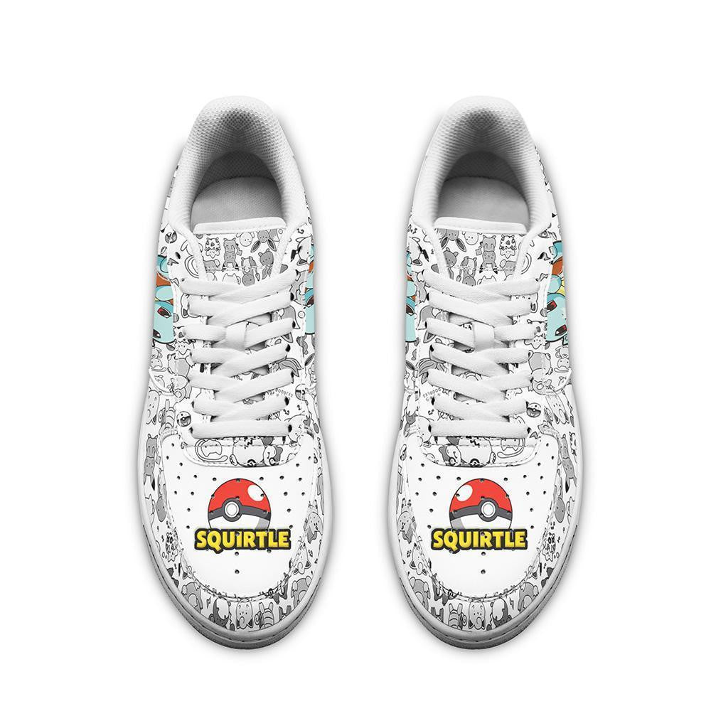 Baskets Anime Squirtle en Cuir Chaussures Basses Unisexes Anime Manga