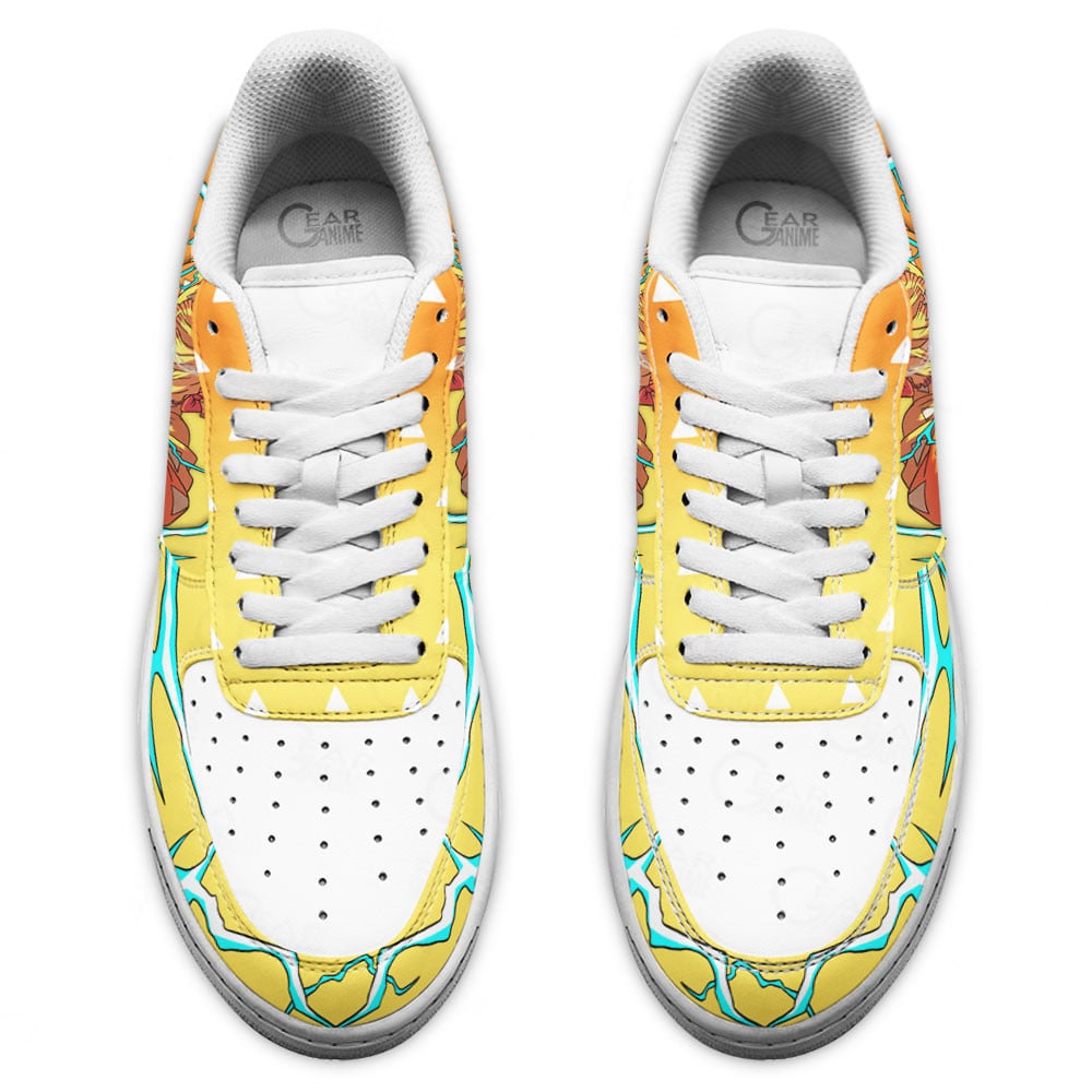 Baskets Anime Zenitsu en Cuir Chaussures Basses Unisexes Anime Manga