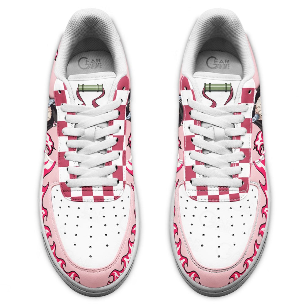 Baskets Anime Nezuko Kamado Full Demon Form en Cuir Chaussures Basses Unisexes Demon Slayer