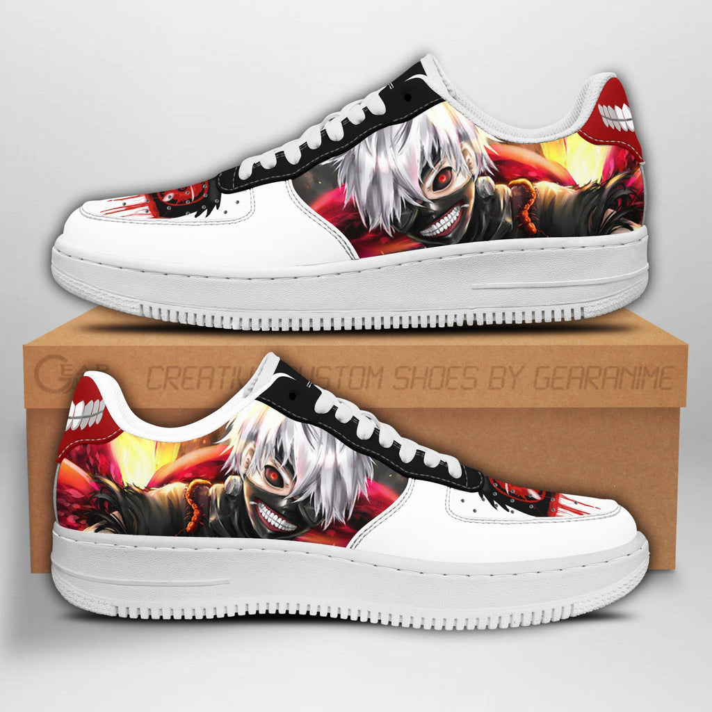 Baskets Anime Ken Kaneki en Cuir Chaussures Basses Unisexes Tokyo Ghoul
