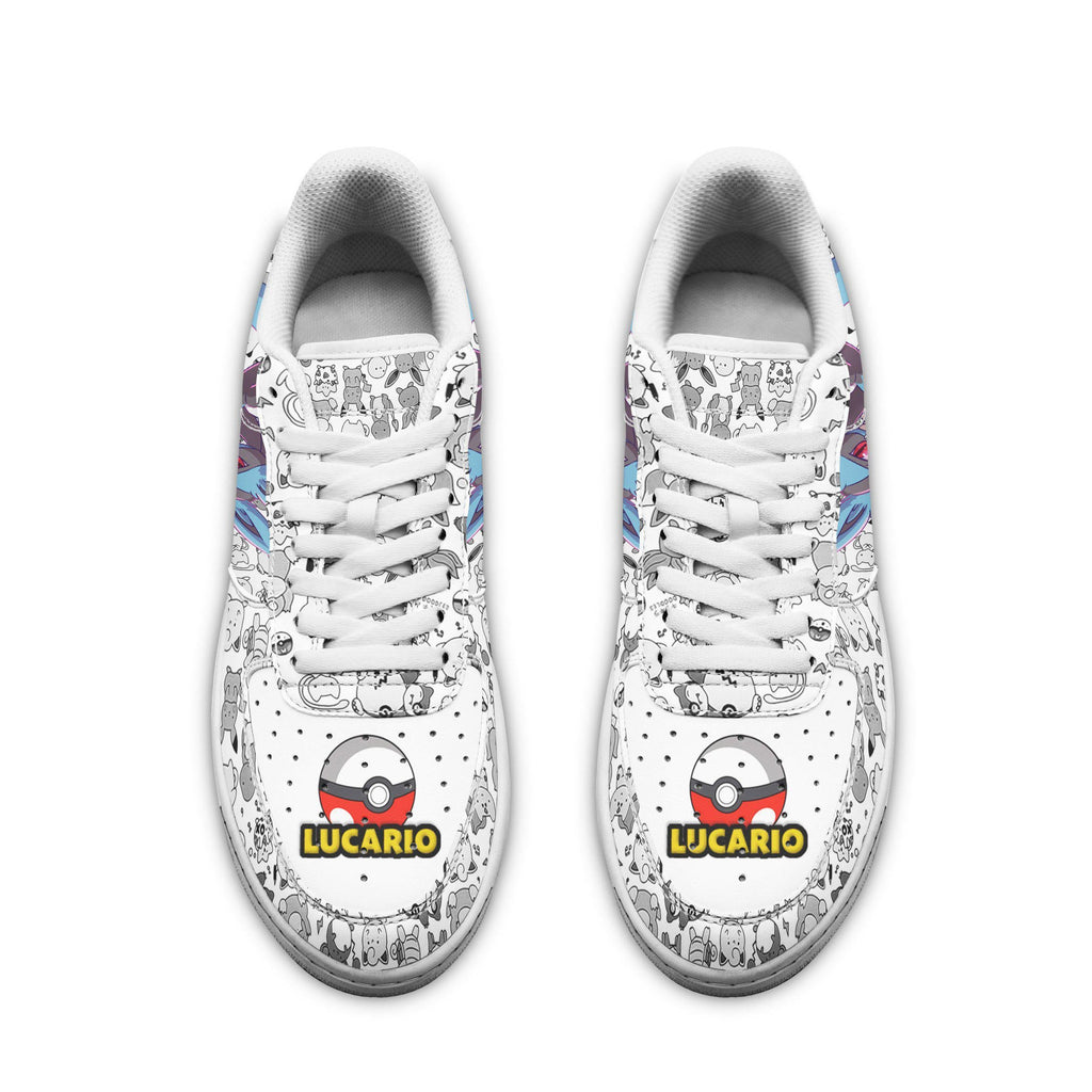 Baskets Anime Lucario en Cuir Chaussures Basses Unisexes Anime Manga