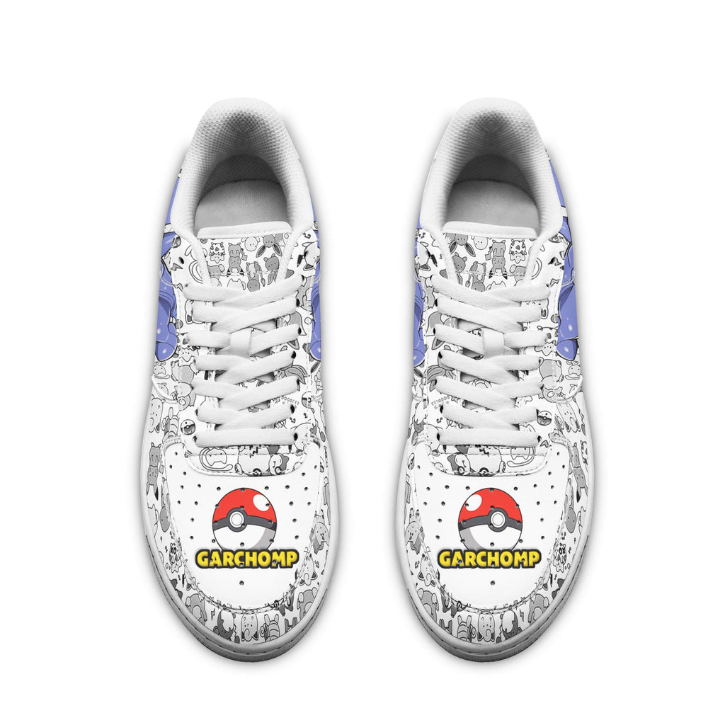 Baskets Anime Garchomp en Cuir Chaussures Basses Unisexes Anime Manga