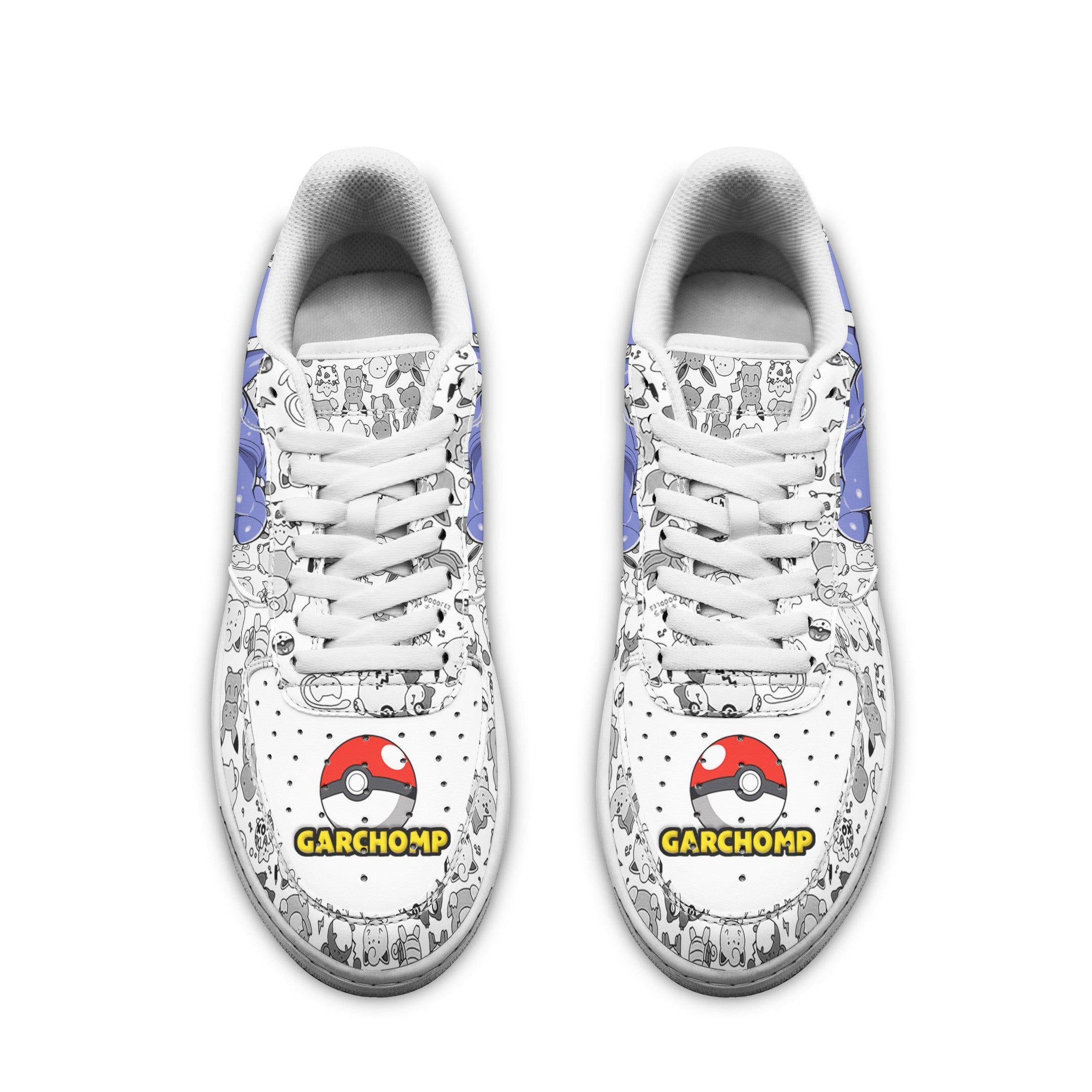 Baskets Anime Garchomp en Cuir Chaussures Basses Unisexes Anime Manga