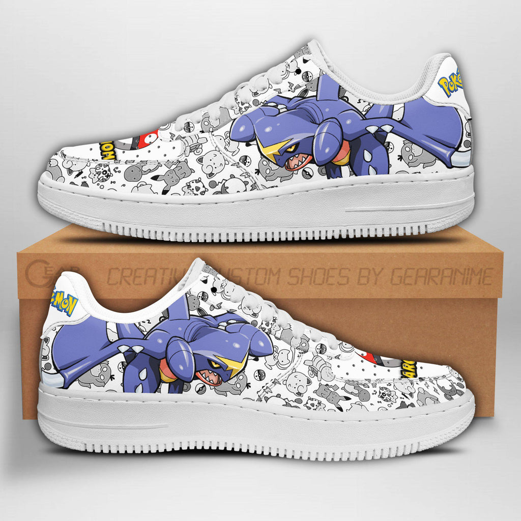 Baskets Anime Garchomp en Cuir Chaussures Basses Unisexes Anime Manga