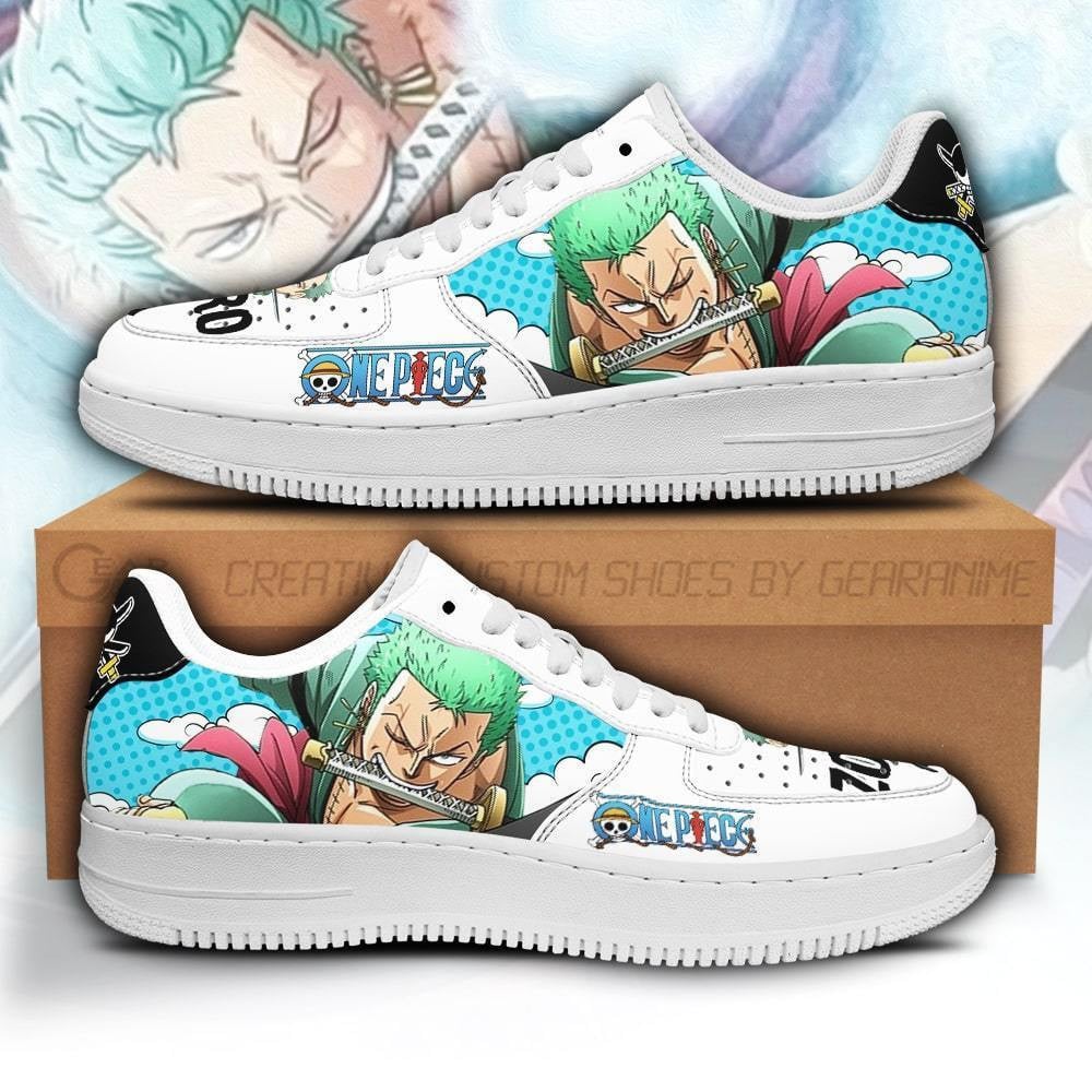 Baskets Anime Zoro en Cuir Chaussures Basses Unisexes One Piece