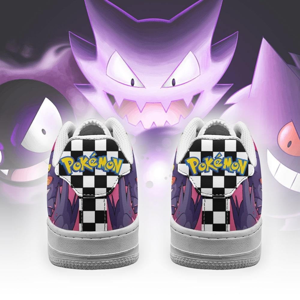 Baskets Anime Poke Gengar en Cuir Chaussures Basses Unisexes Anime Manga