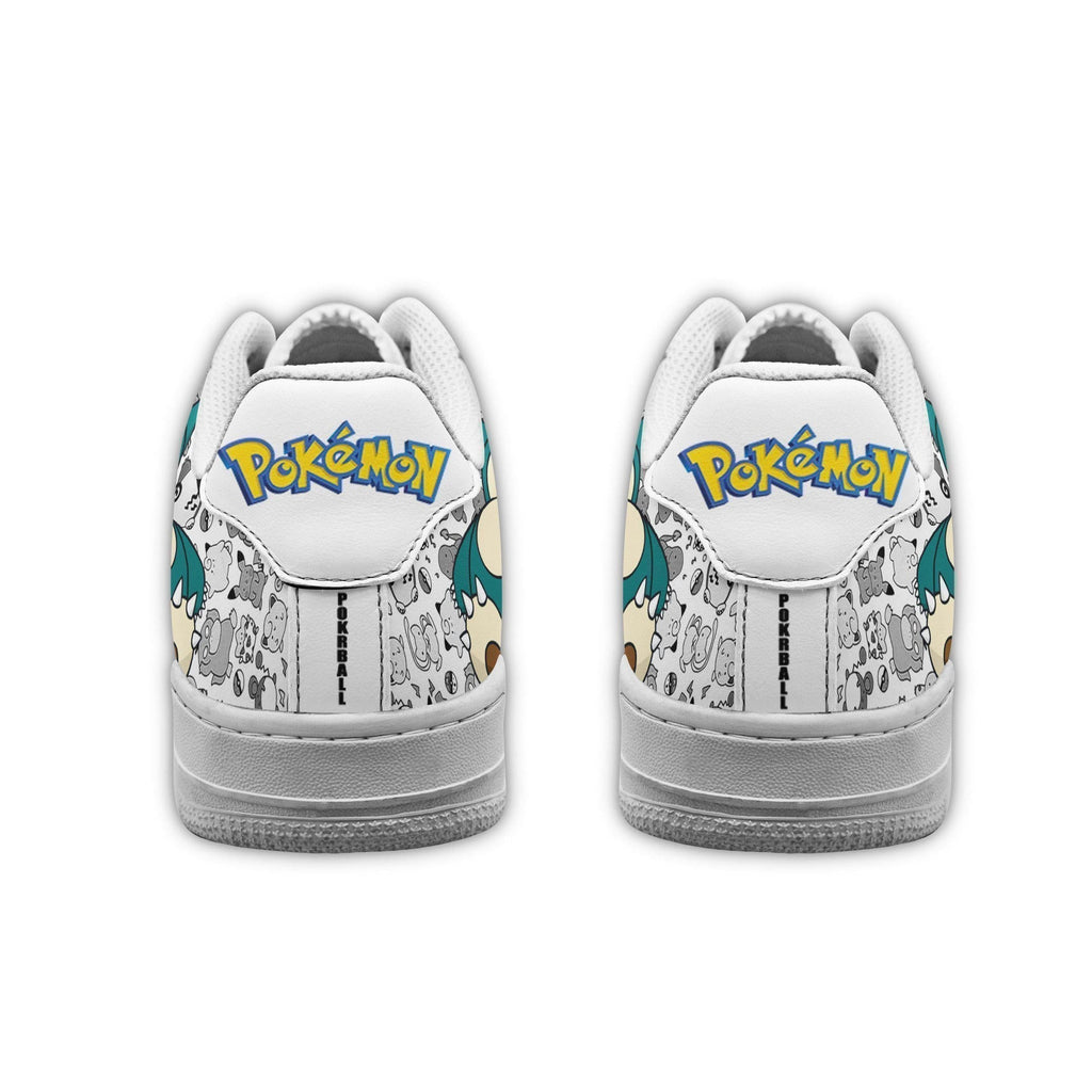 Baskets Anime Snorlax Custom Low-Top Leather Sneakers Pattern en Cuir Chaussures Basses Unisexes Anime Manga