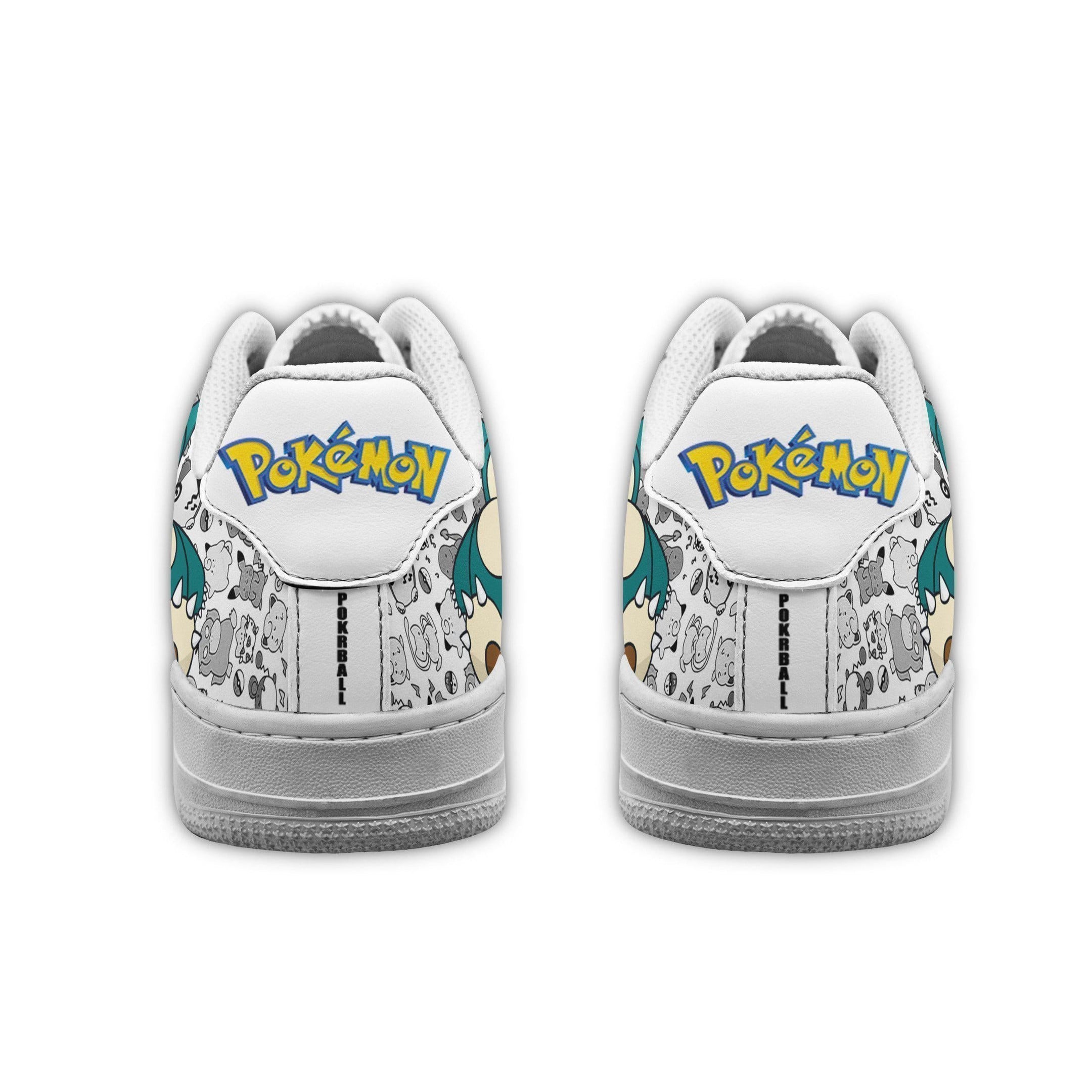 Baskets Anime Snorlax Custom Low-Top Leather Sneakers Pattern en Cuir Chaussures Basses Unisexes Anime Manga