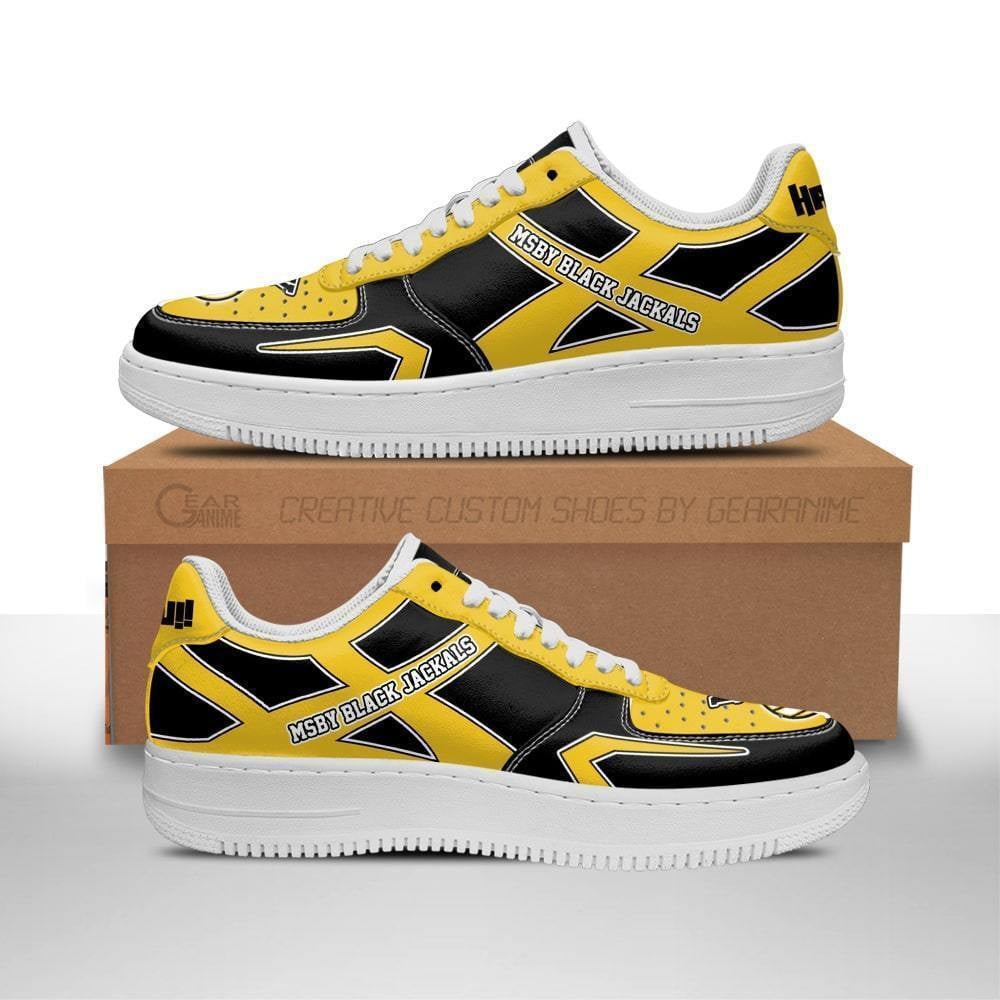 Baskets Anime MSBY Black Jackals en Cuir Chaussures Basses Unisexes Anime Manga