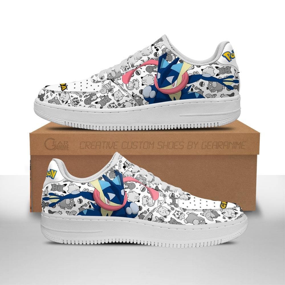 Baskets Anime Greninja en Cuir Chaussures Basses Unisexes Anime Manga