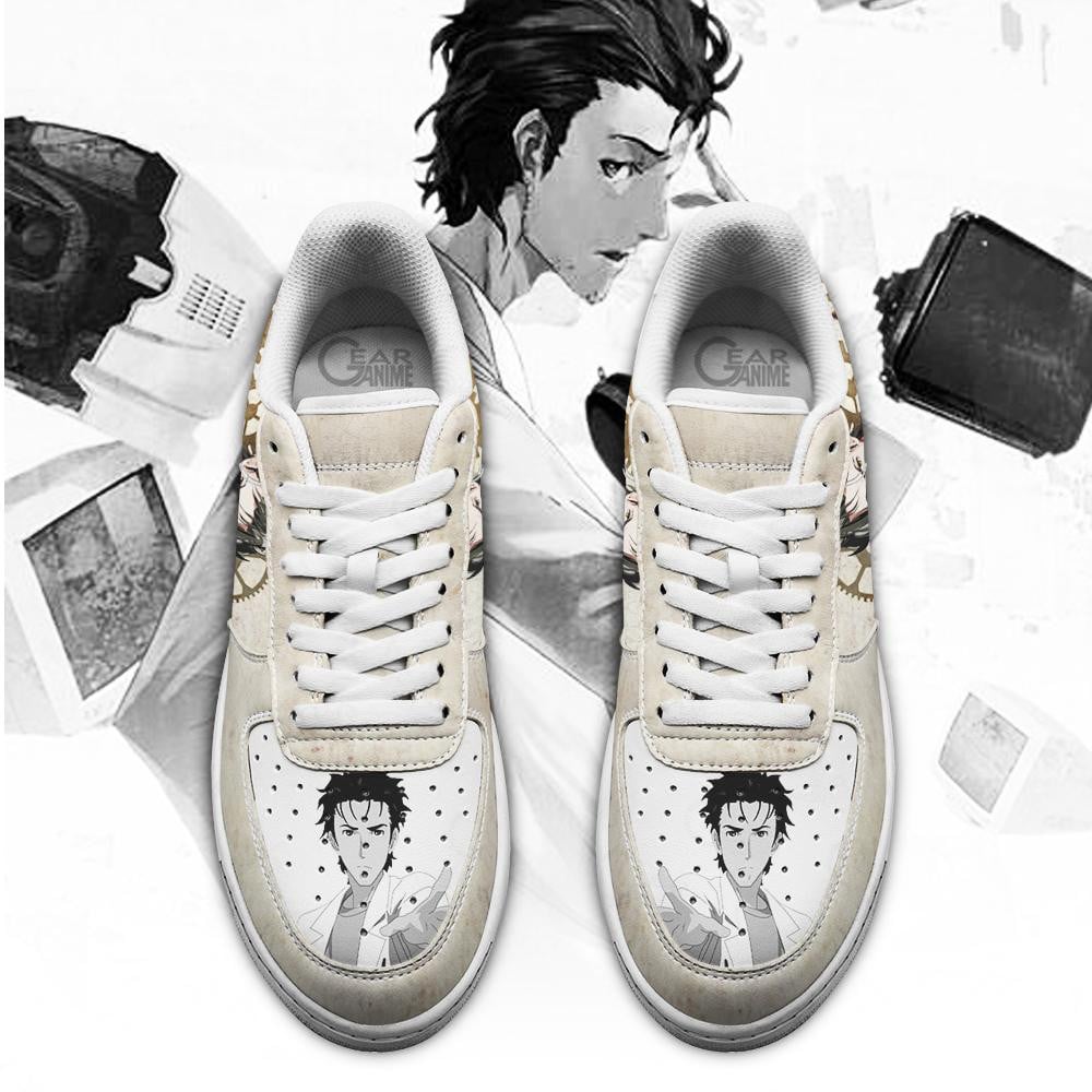 Baskets Anime Rintarou Okabe en Cuir Chaussures Basses Unisexes Anime Manga