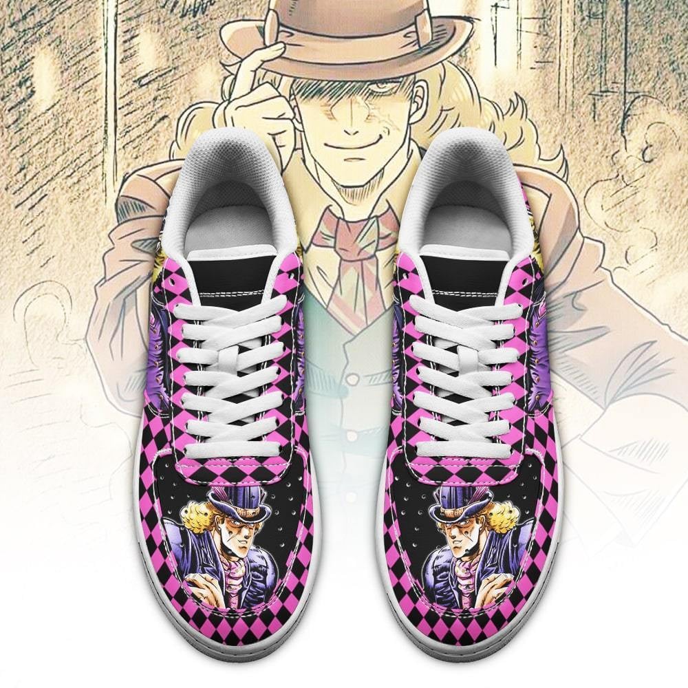 Baskets Anime Robert E. O. Speedwagon en Cuir Chaussures Basses Unisexes Anime Manga