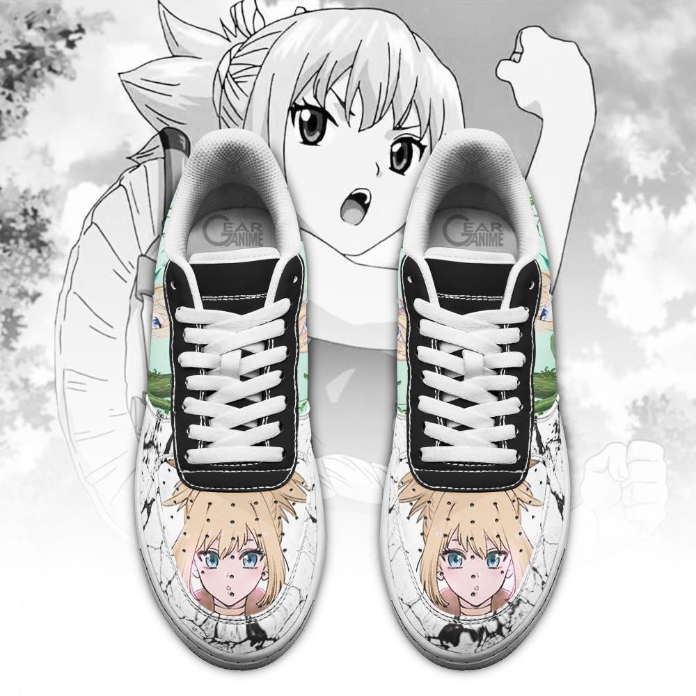 Baskets Anime Dr. Stone Kohaku en Cuir Chaussures Basses Unisexes Anime Manga