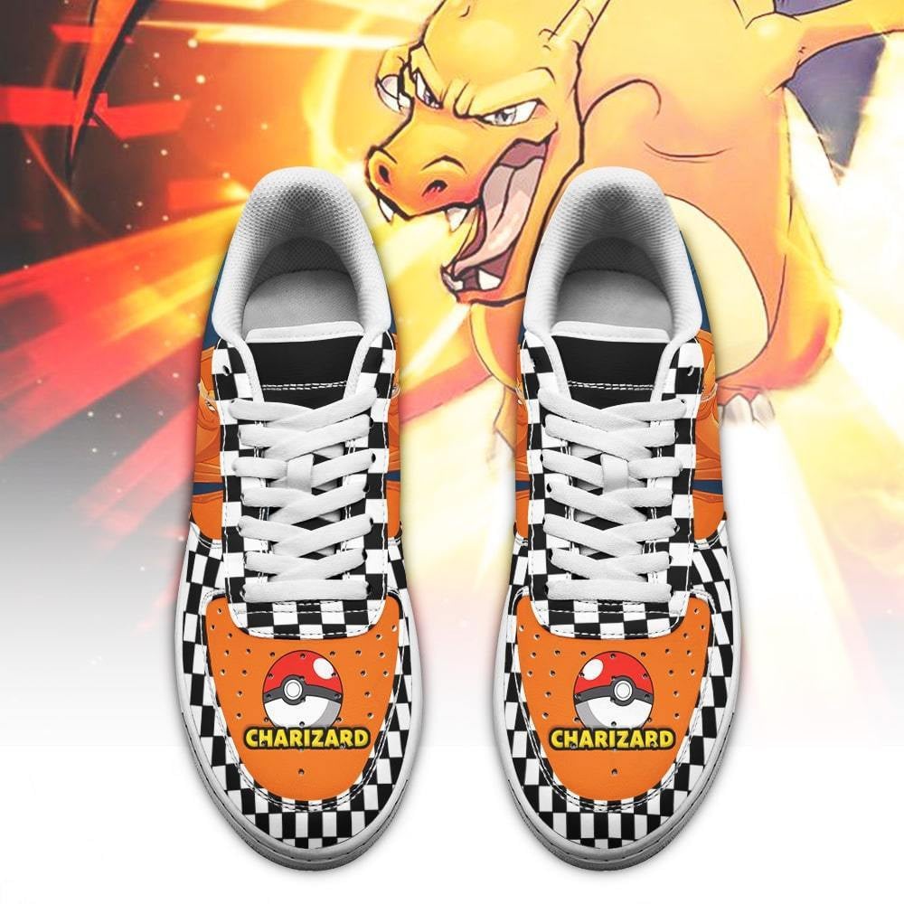 Baskets Anime Charizard en Cuir Chaussures Basses Unisexes Anime Manga