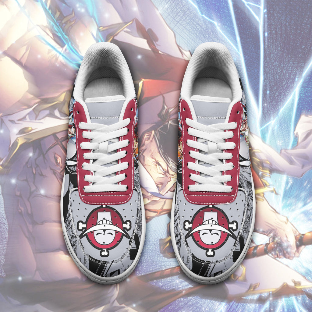 Baskets Anime Whitebeard en Cuir Chaussures Basses Unisexes Anime Manga