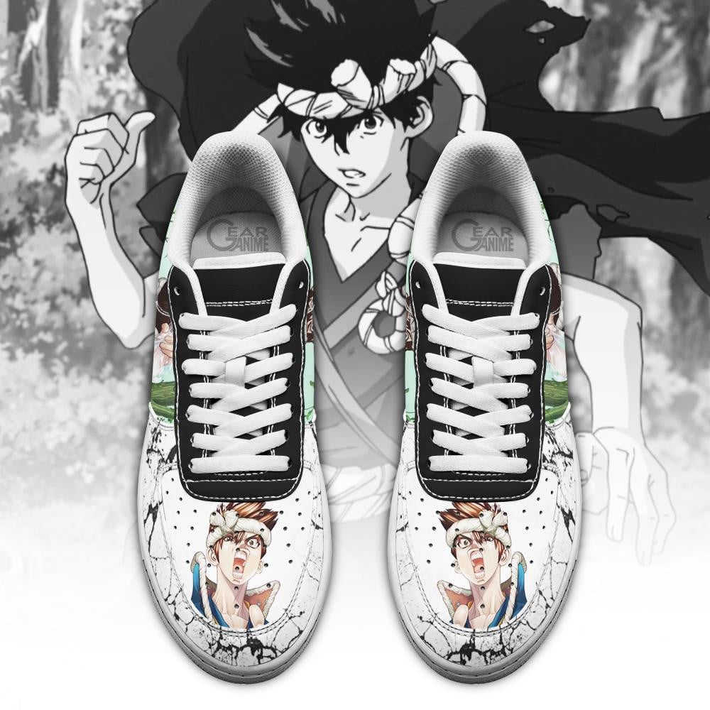 Baskets Anime Dr. Stone Chrome en Cuir Chaussures Basses Unisexes Anime Manga