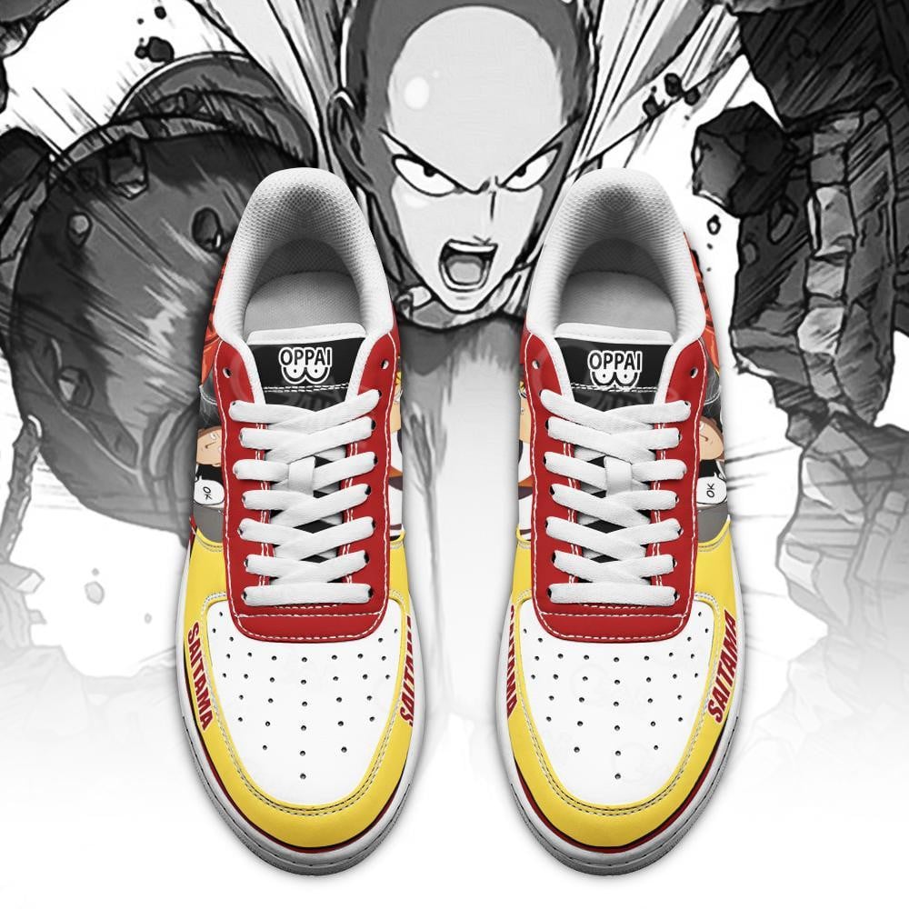 Baskets Anime Saitama en Cuir Chaussures Basses Unisexes Anime Manga