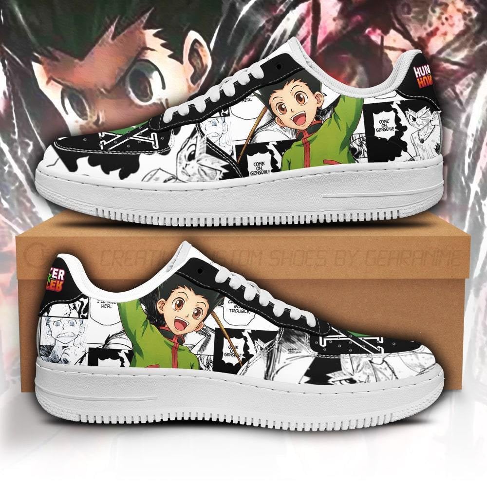 Baskets Anime Gon en Cuir Chaussures Basses Unisexes Anime Manga