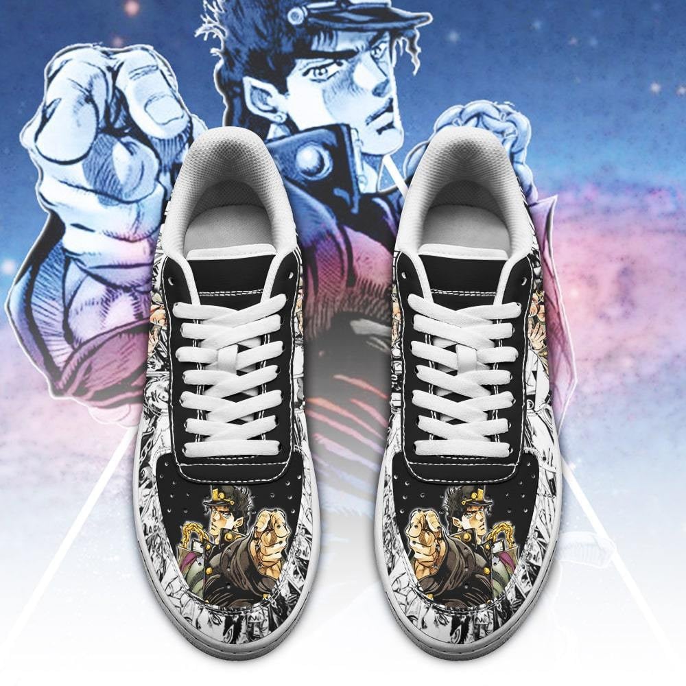 Baskets Anime Jotaro Kujo en Cuir Chaussures Basses Unisexes Anime Manga