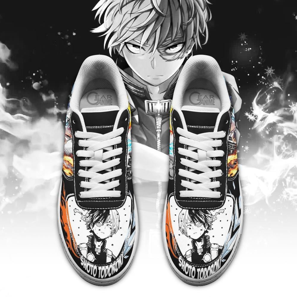 Baskets Anime Shoto Todoroki en Cuir Chaussures Basses Unisexes Anime Manga