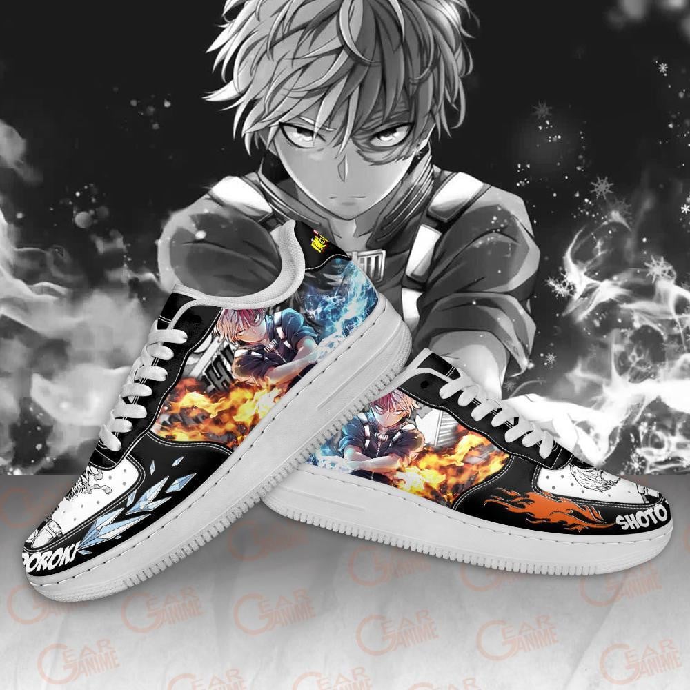 Baskets Anime Shoto Todoroki en Cuir Chaussures Basses Unisexes Anime Manga