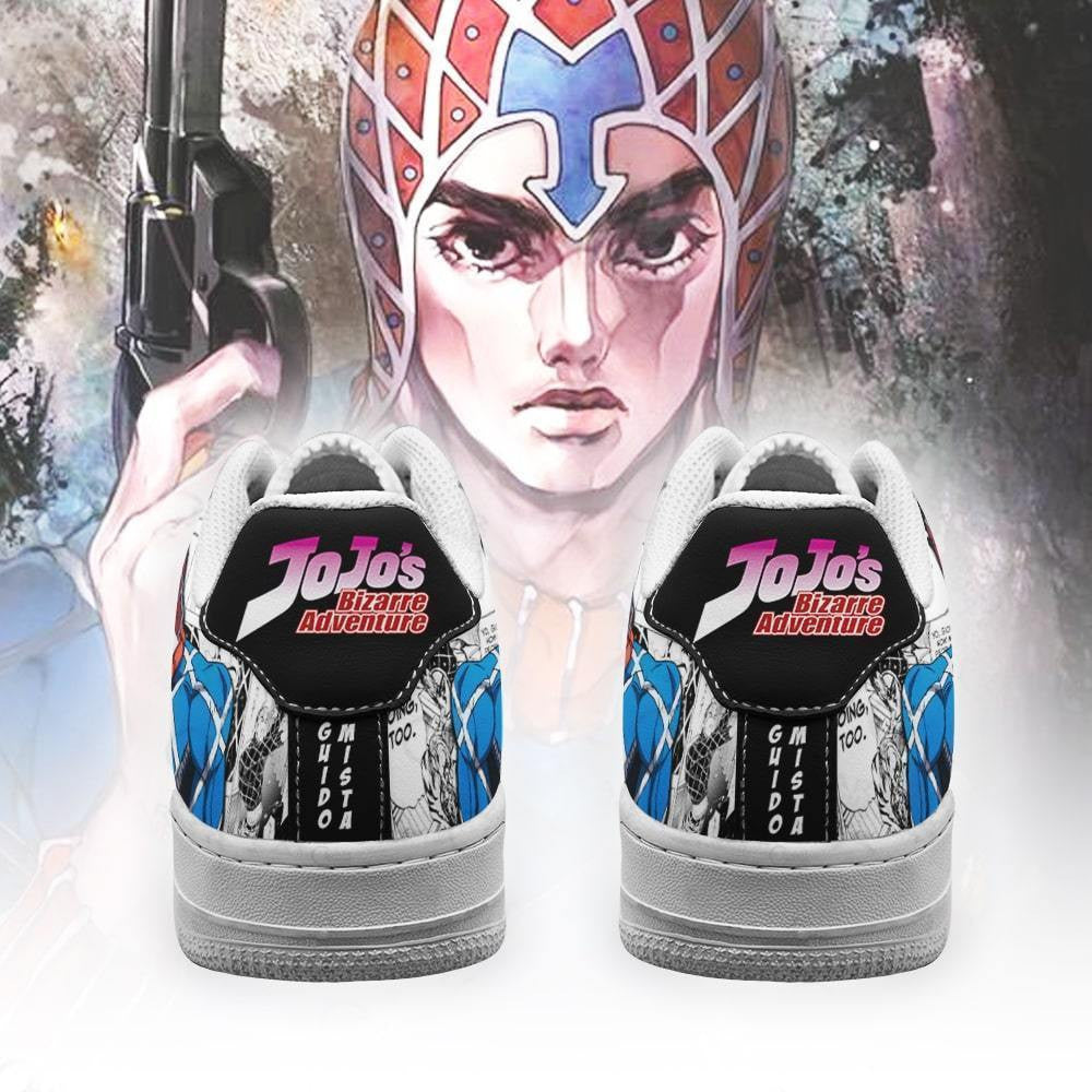 Baskets Anime Guido Mista en Cuir Chaussures Basses Unisexes Anime Manga