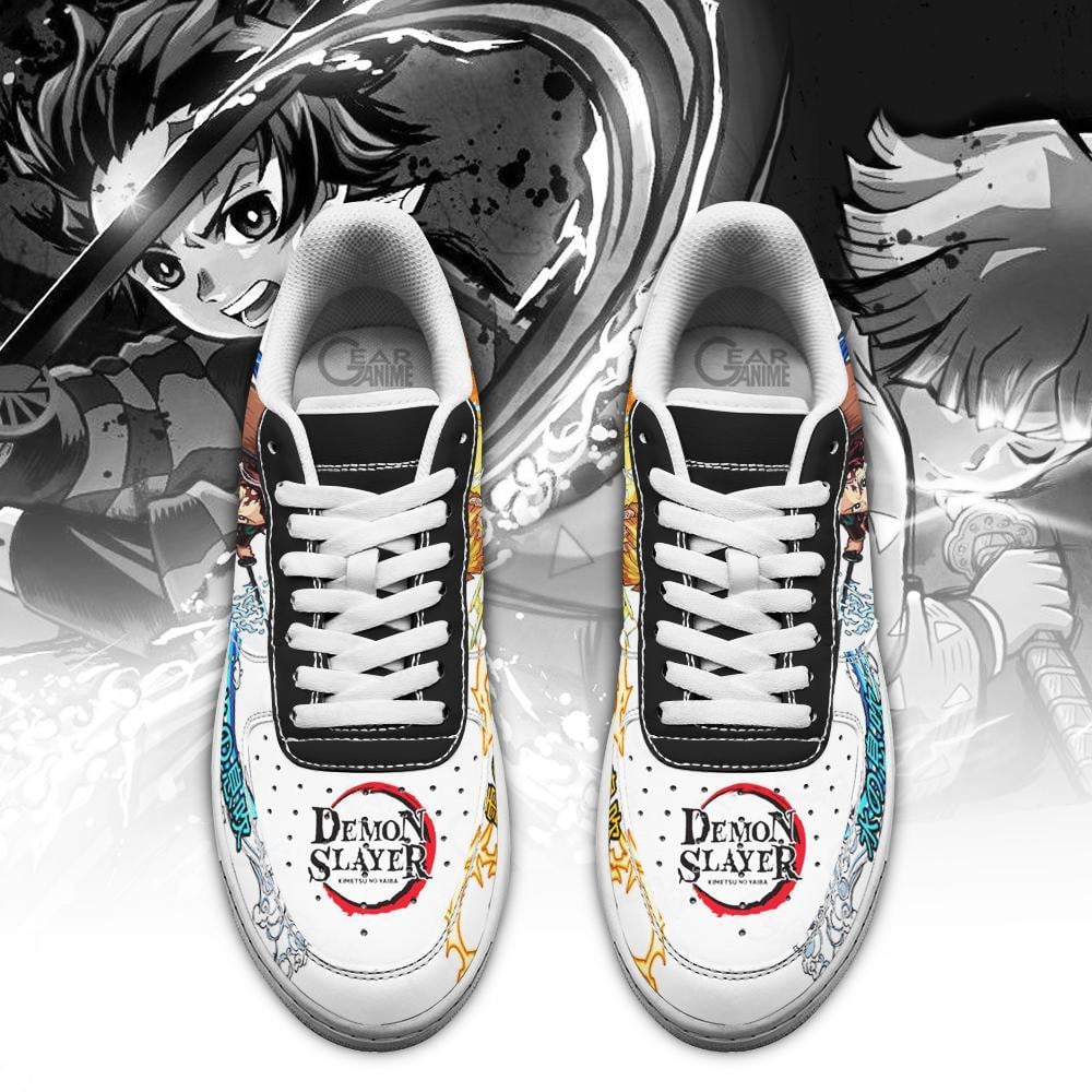 Baskets Anime Tanjiro And Zenitsu en Cuir Chaussures Basses Unisexes Demon Slayer