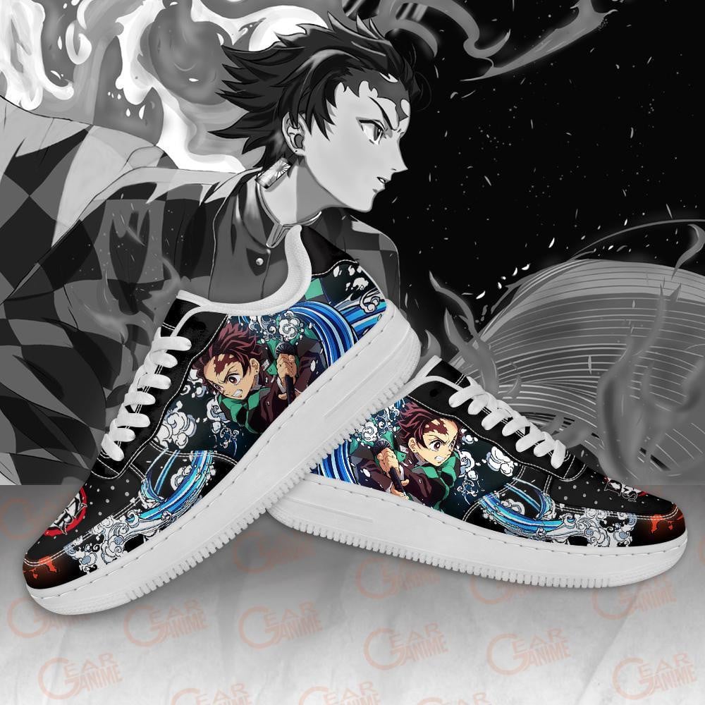 Baskets Anime Tanjiro Water and Sun en Cuir Chaussures Basses Unisexes Demon Slayer