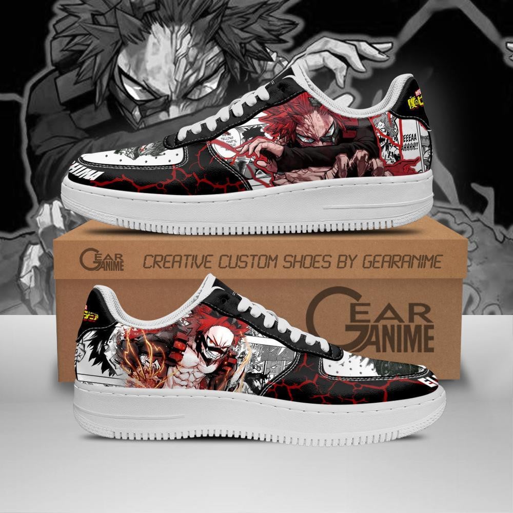 Baskets Anime Eijiro Kirishima en Cuir Chaussures Basses Unisexes Anime Manga