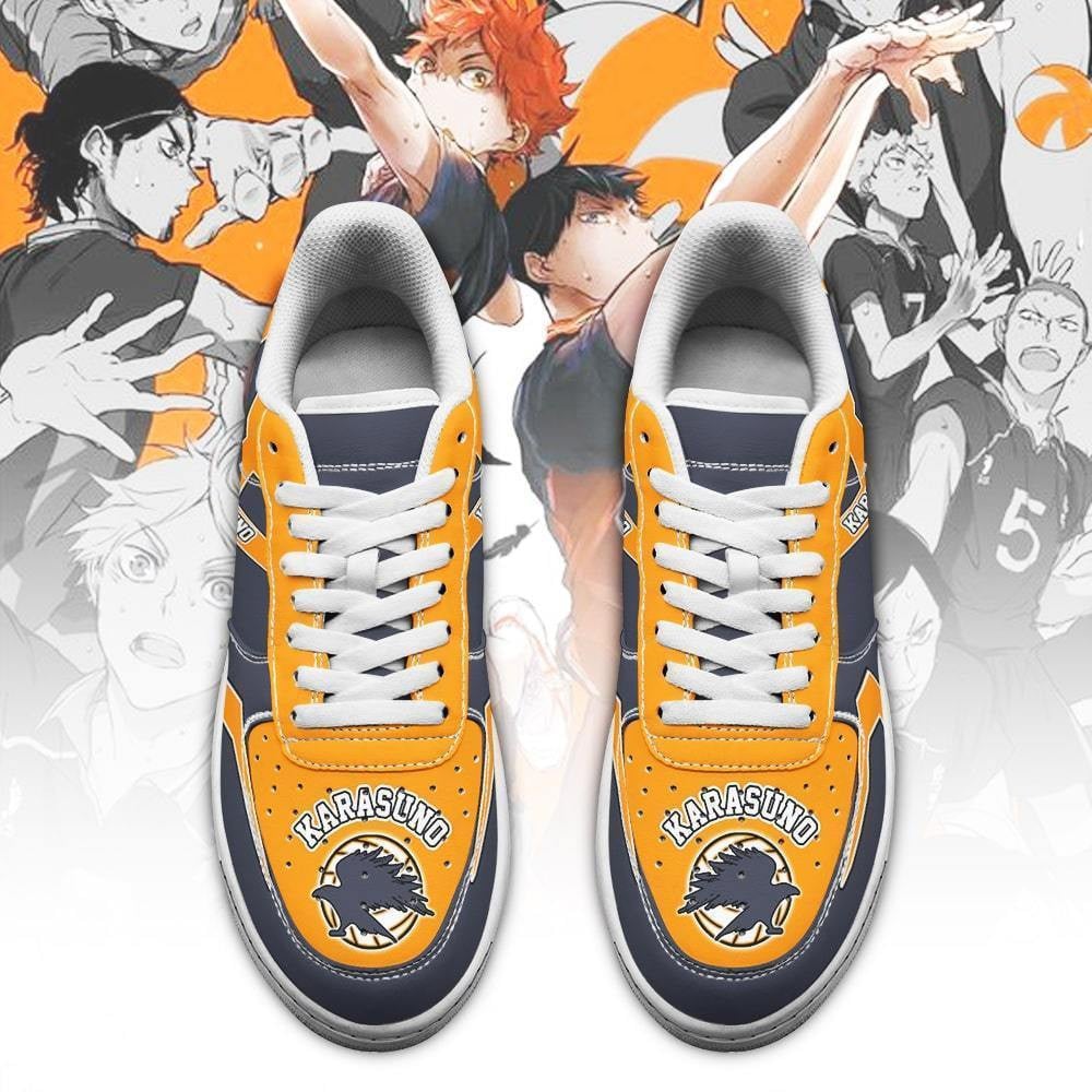 Baskets Anime Karasuno High en Cuir Chaussures Basses Unisexes Anime Manga