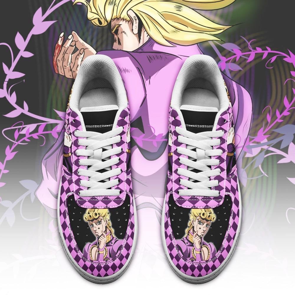 Baskets Anime Giorno Giovanna en Cuir Chaussures Basses Unisexes Anime Manga