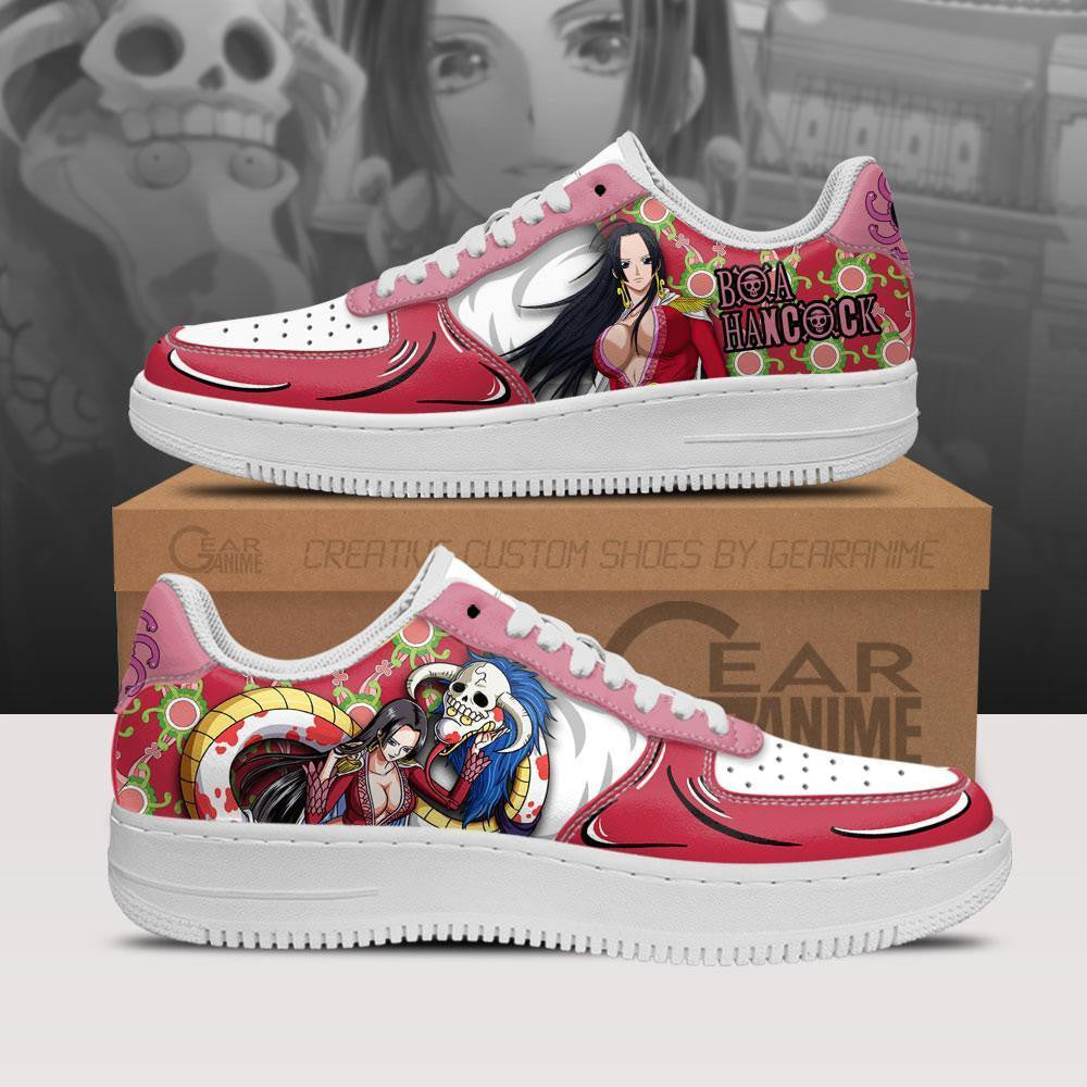 Baskets Anime Boa Hancock en Cuir Chaussures Basses Unisexes Anime Manga