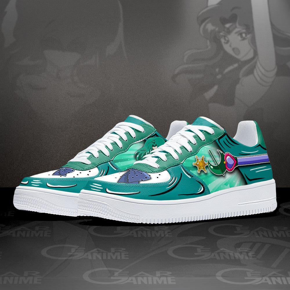 Baskets Anime Sailor Neptune en Cuir Chaussures Basses Unisexes Anime Manga