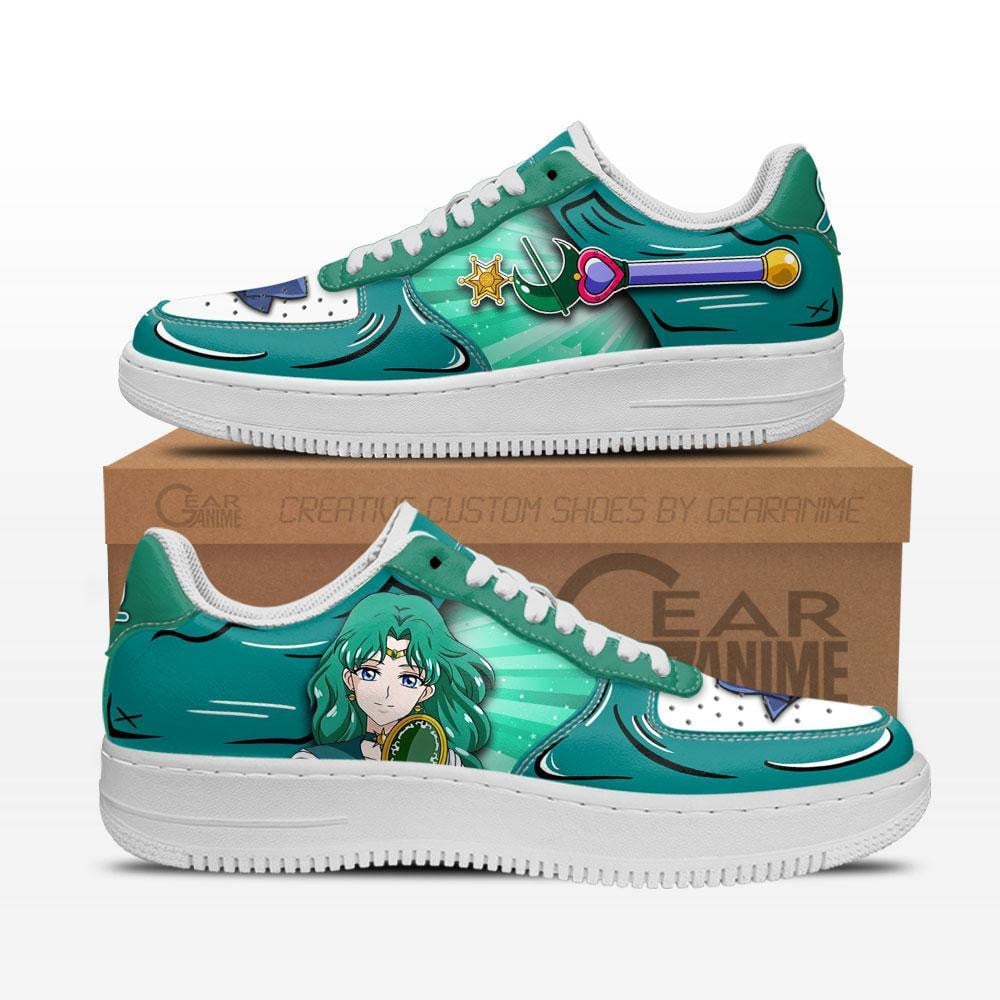 Baskets Anime Sailor Neptune en Cuir Chaussures Basses Unisexes Anime Manga