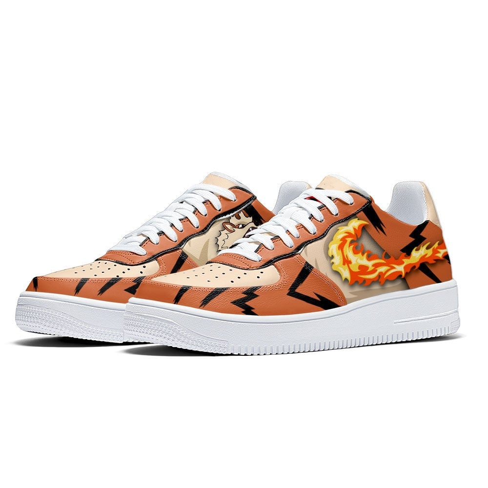 Baskets Anime Arcanine en Cuir Chaussures Basses Unisexes Anime Manga