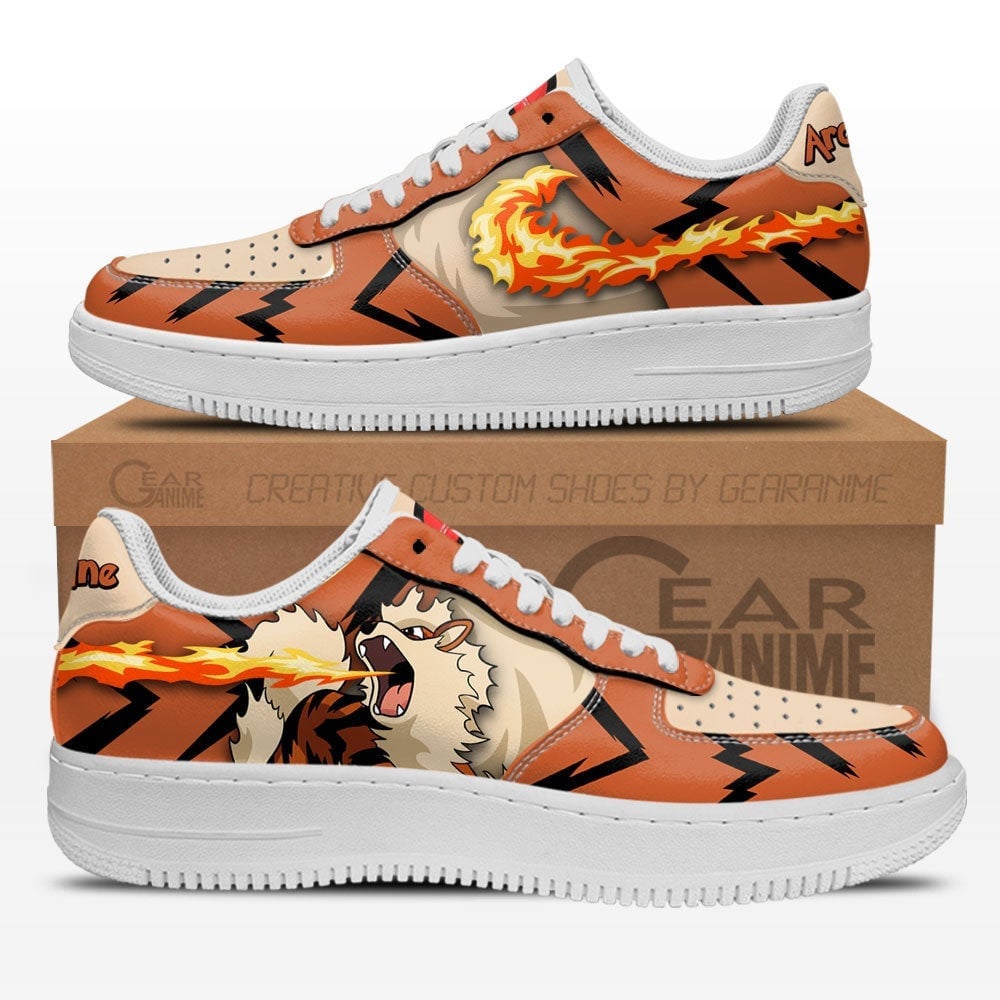 Baskets Anime Arcanine en Cuir Chaussures Basses Unisexes Anime Manga