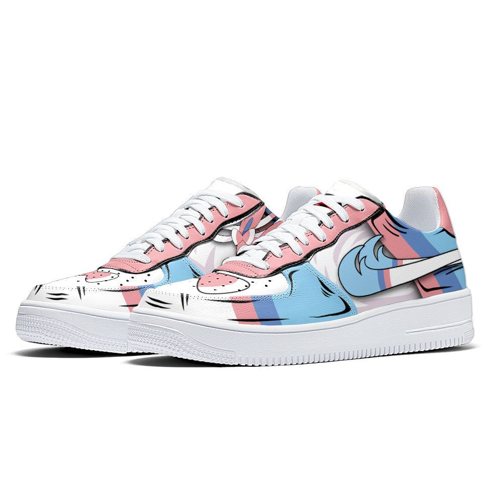 Baskets Anime Sylveon en Cuir Chaussures Basses Unisexes Anime Manga