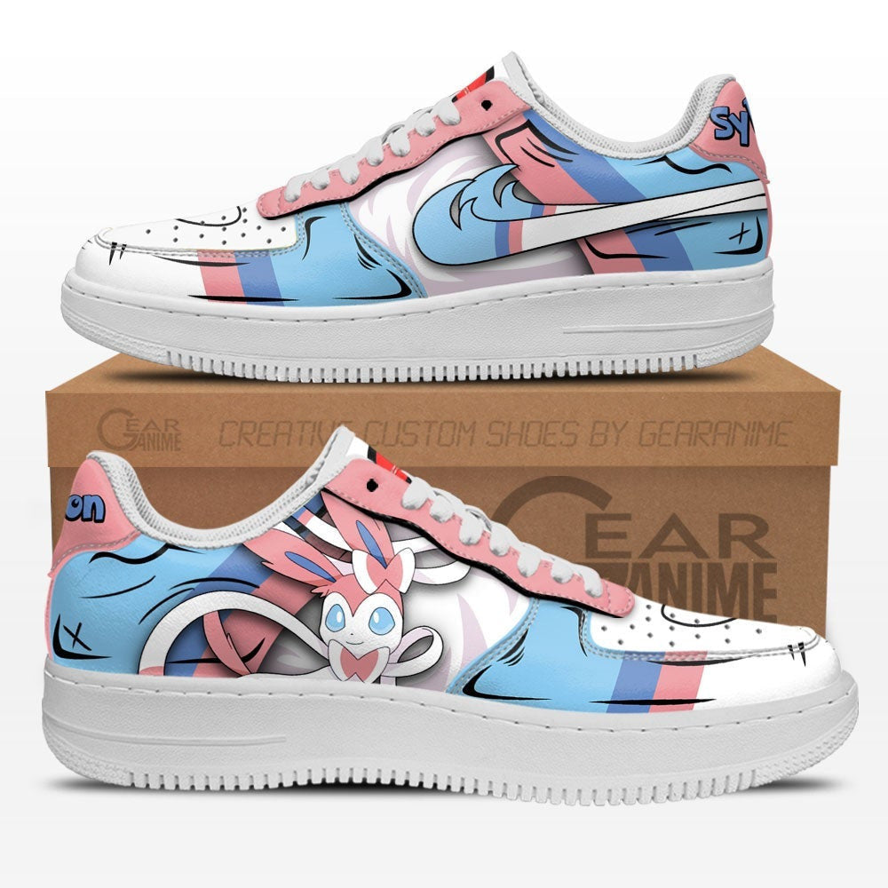 Baskets Anime Sylveon en Cuir Chaussures Basses Unisexes Anime Manga