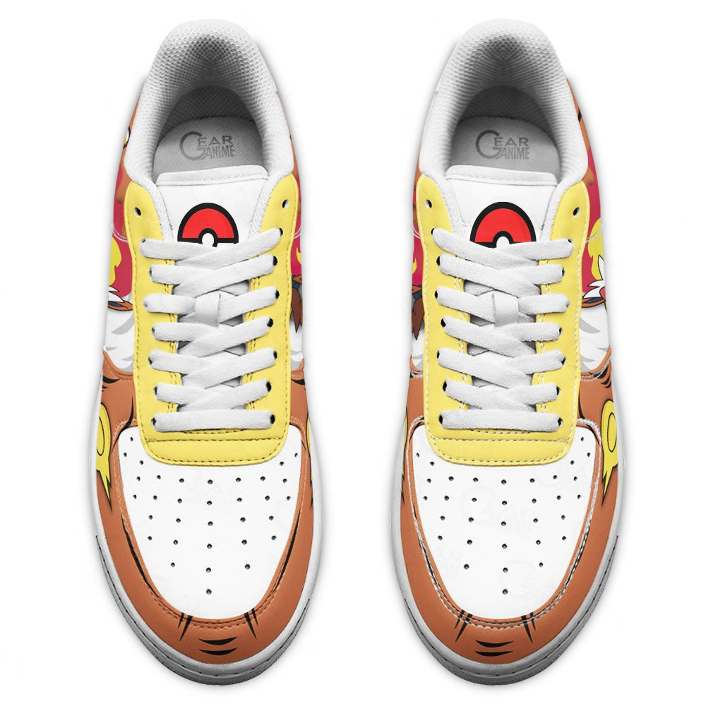 Baskets Anime Infernape en Cuir Chaussures Basses Unisexes Anime Manga
