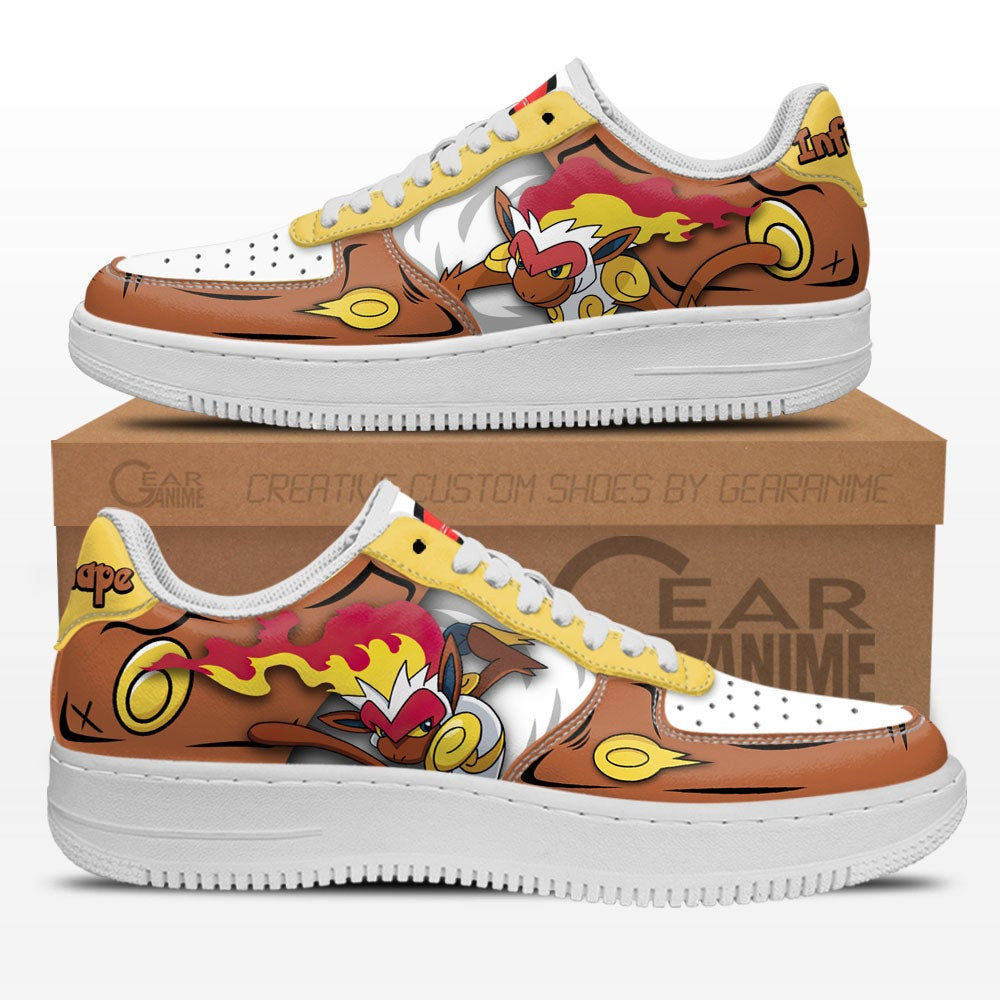 Baskets Anime Infernape en Cuir Chaussures Basses Unisexes Anime Manga