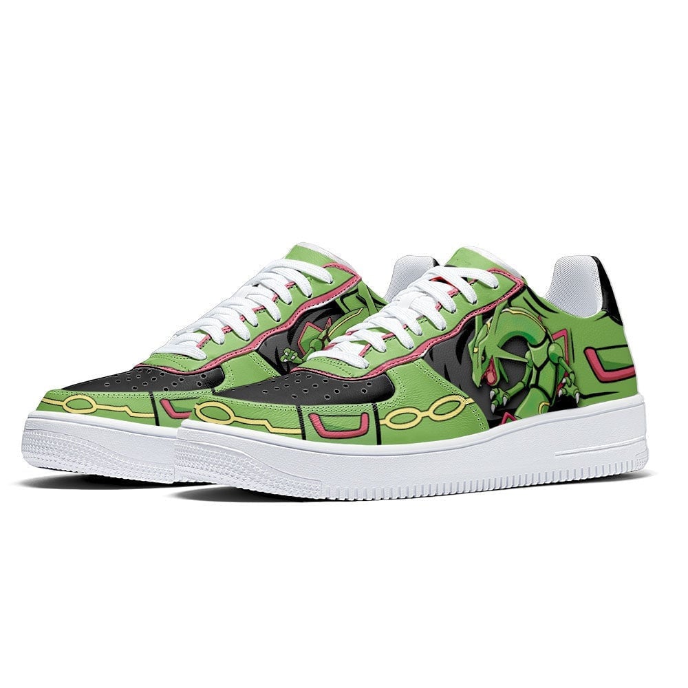 Baskets Anime Rayquaza en Cuir Chaussures Basses Unisexes Anime Manga