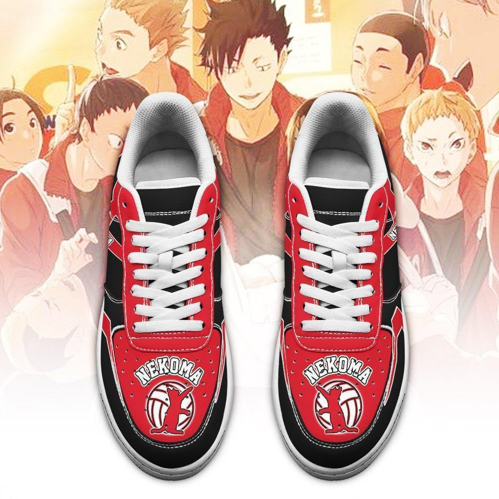 Baskets Anime Nekoma High en Cuir Chaussures Basses Unisexes Anime Manga