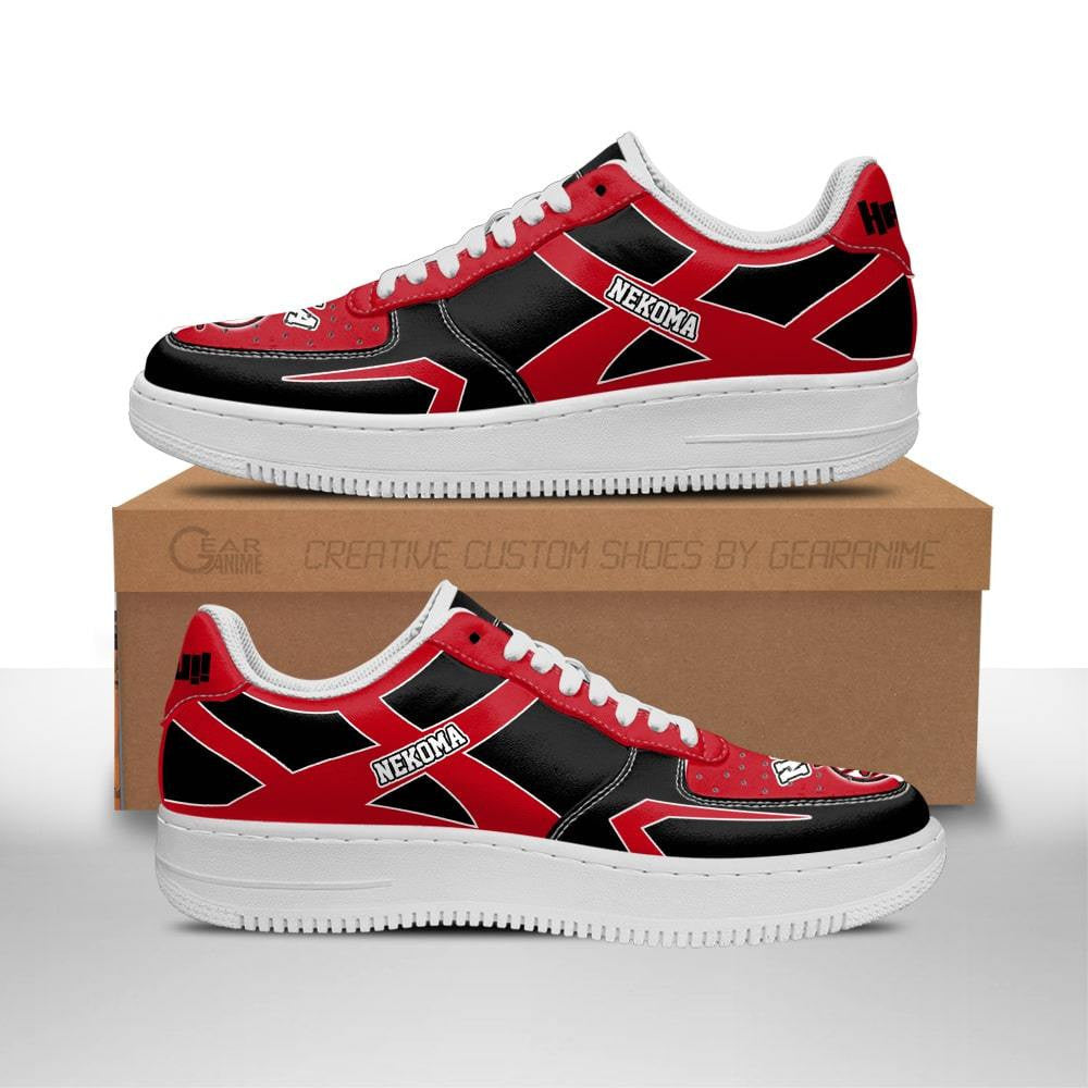 Baskets Anime Nekoma High en Cuir Chaussures Basses Unisexes Anime Manga