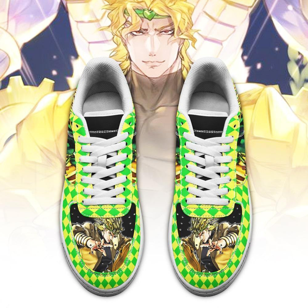 Baskets Anime Dio Brando en Cuir Chaussures Basses Unisexes Anime Manga